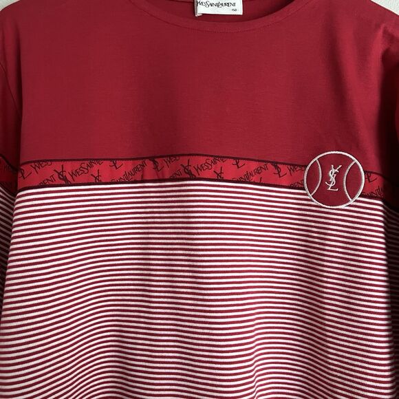 Vintage Yves Saint Laurent Women’s Striped Nautical Style Sweater Jumper  M - Picture 4 of 8